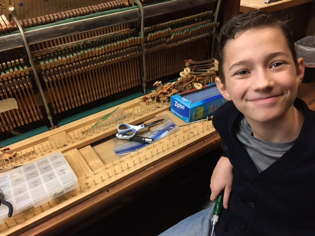 The Brigham & Karmel Larson Family Piano Blog - Thayne Larson in the Piano Shop