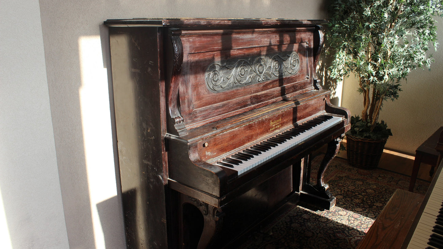 Image 2 of 1914 Hasbrouck 57" Upright Piano