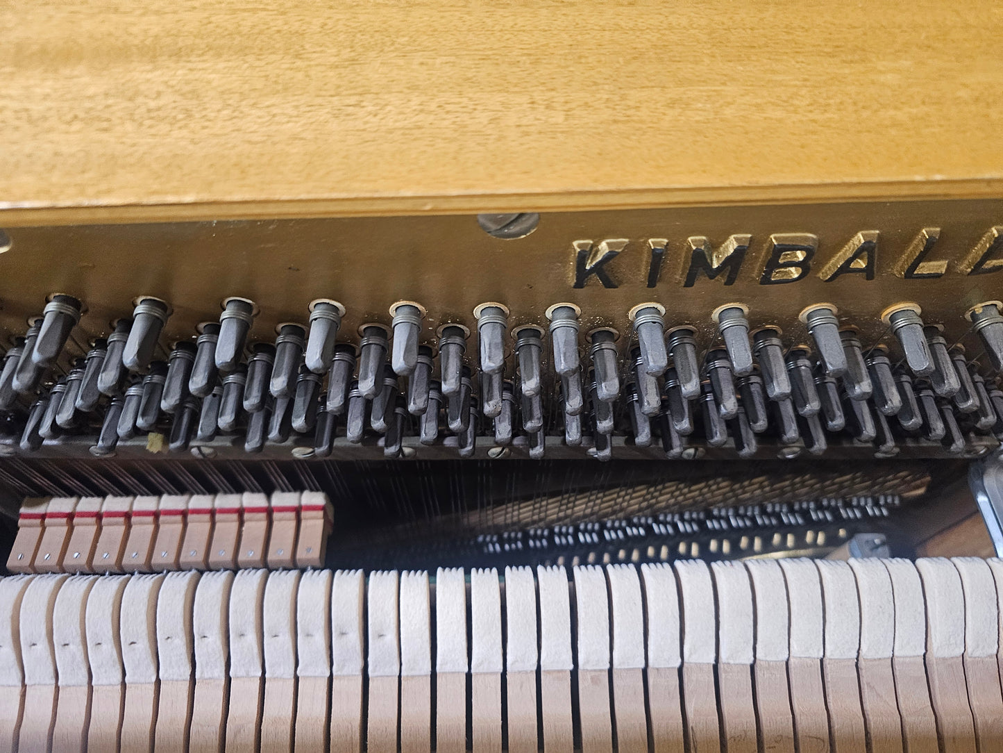 SOLD 1951 Kimball 42" Wood Finish Console Piano
