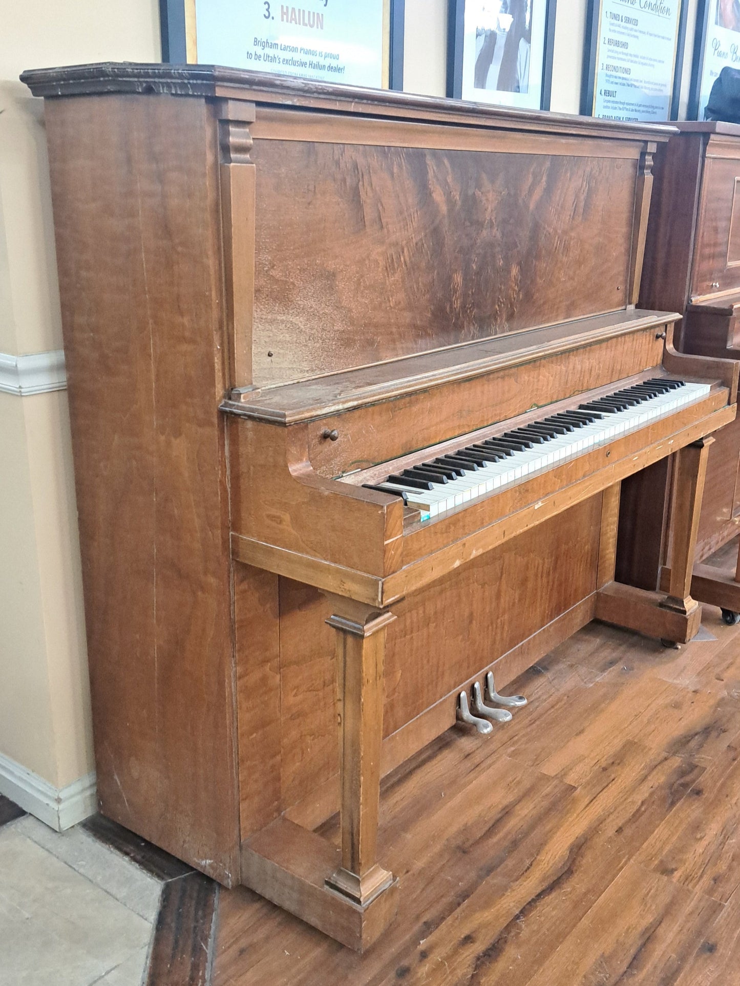 SPECIAL REBUILD 1926 Andrew Kohler 55" Upright Piano (The Larson 5th-Gen Heirloom Piano!)