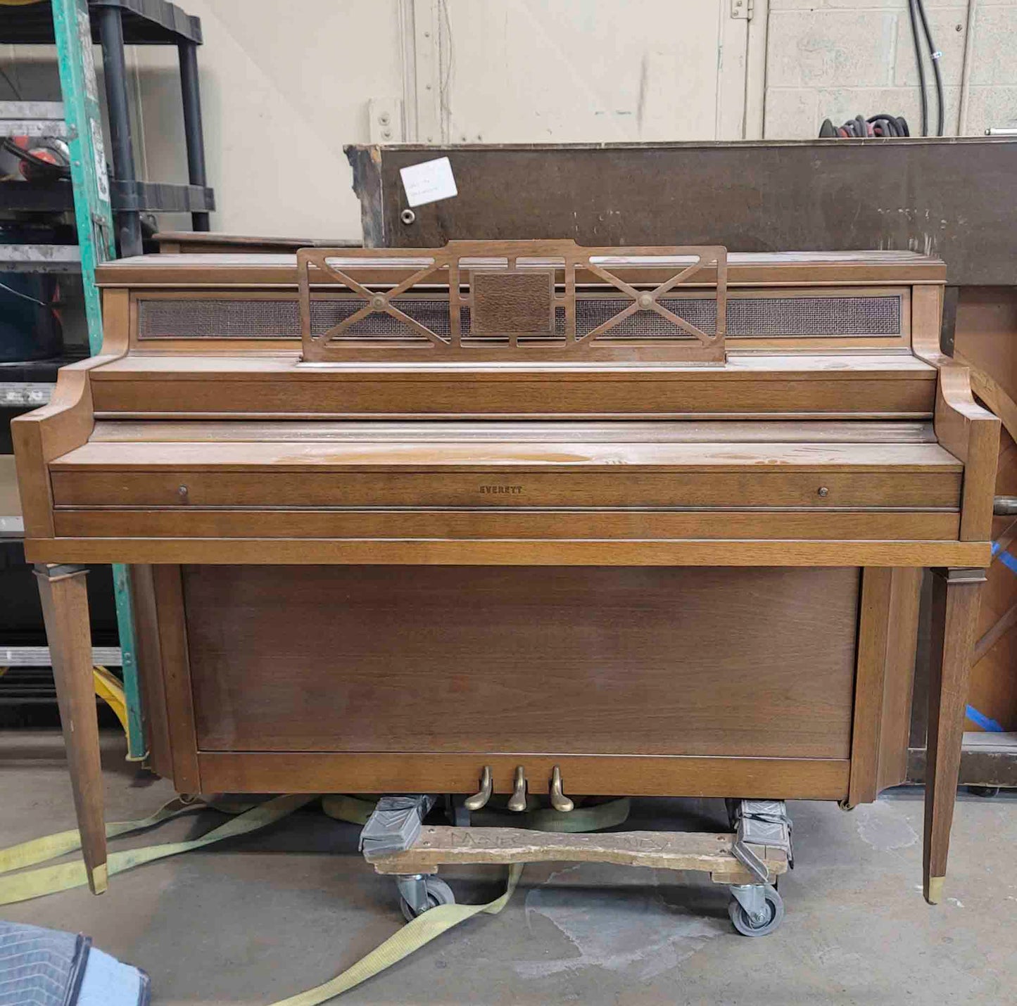 CURRENT SHOP WORK - 1967 Everett 41" Wood Finish Commissioned Console Piano