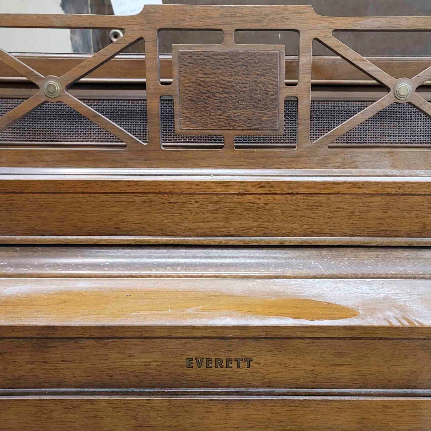 CURRENT SHOP WORK - 1967 Everett 41" Wood Finish Commissioned Console Piano