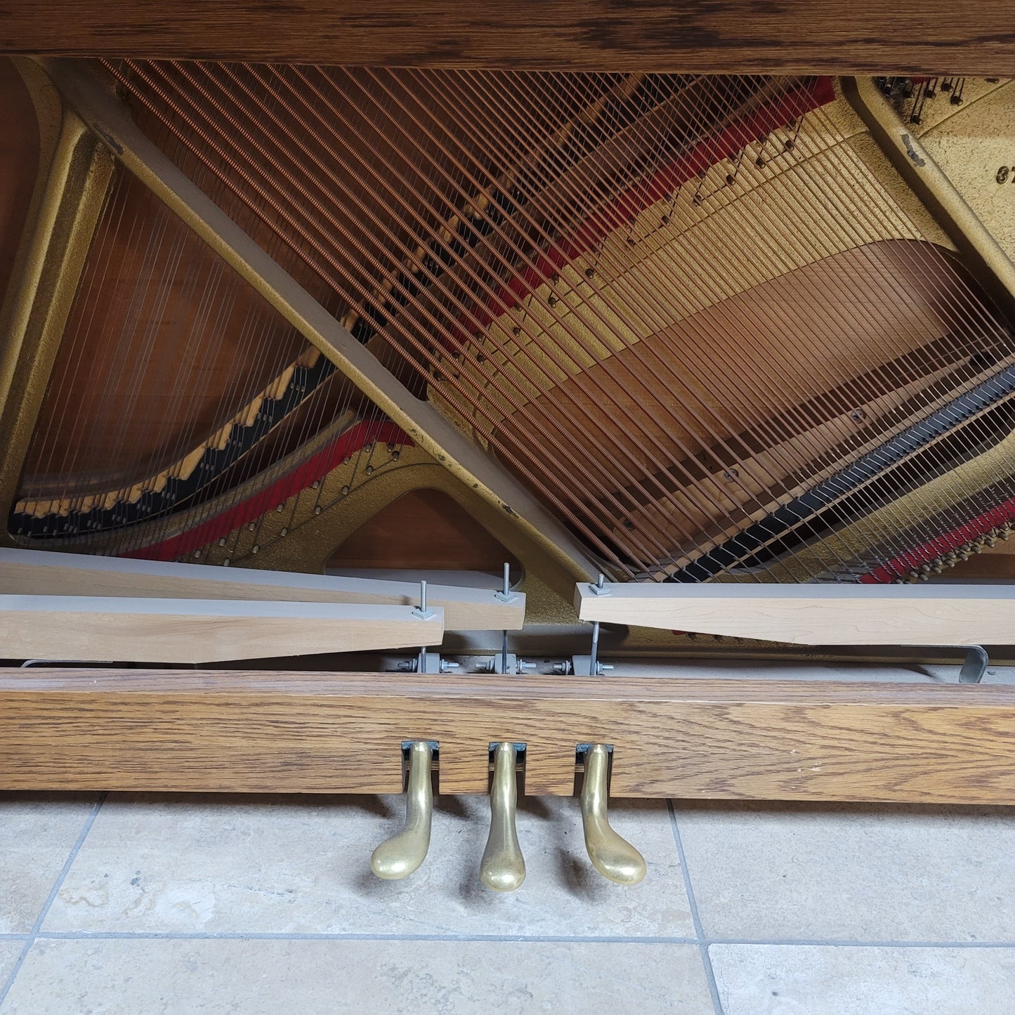 AVAILABLE TO RESTORE: CALL FOR CUSTOM PRICING - 1982 Astin-Weight 42" Oak Console Piano