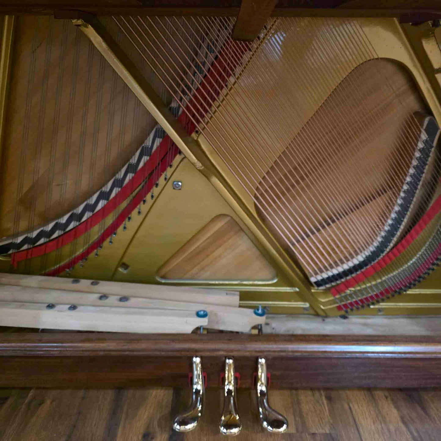 1905 Kimball 57" Wood Finish Upright Piano with Self-Playing QRS System