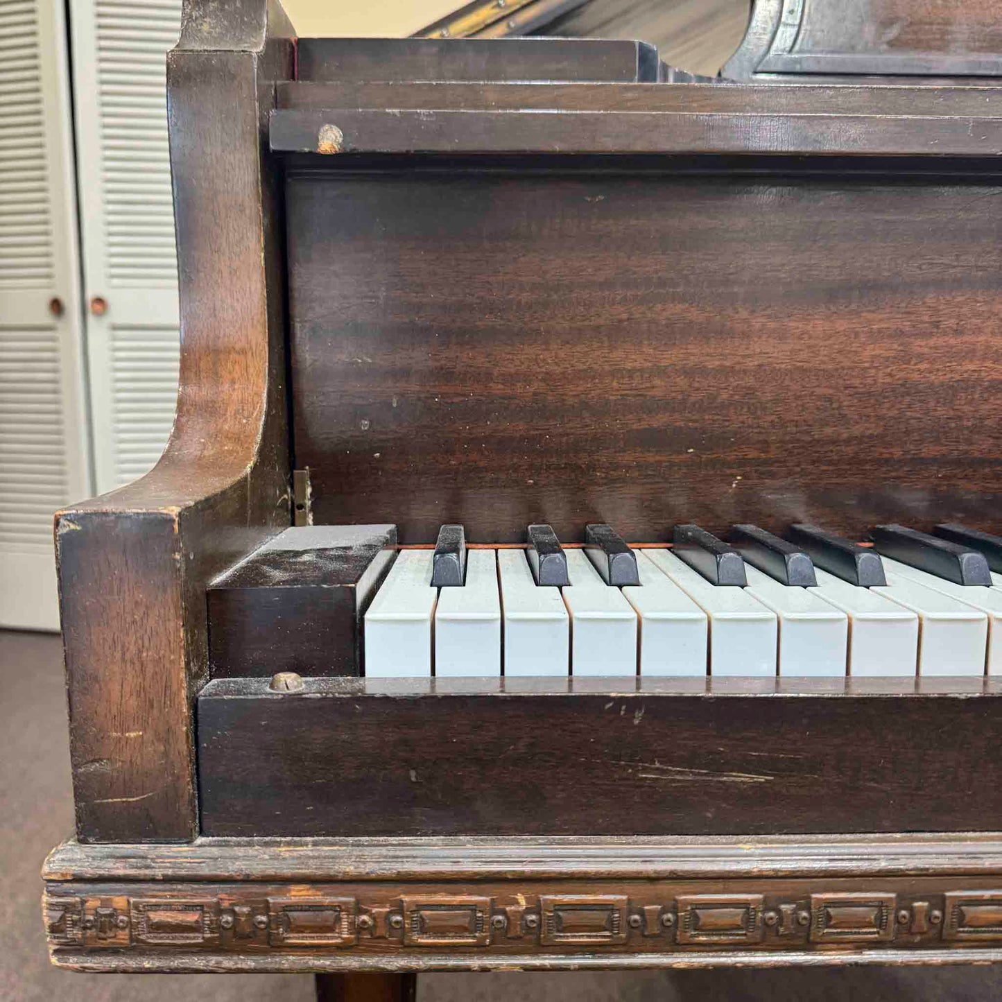 CURRENT SHOP WORK 1920 Starck 4'11" Wood Finish Baby Grand Piano