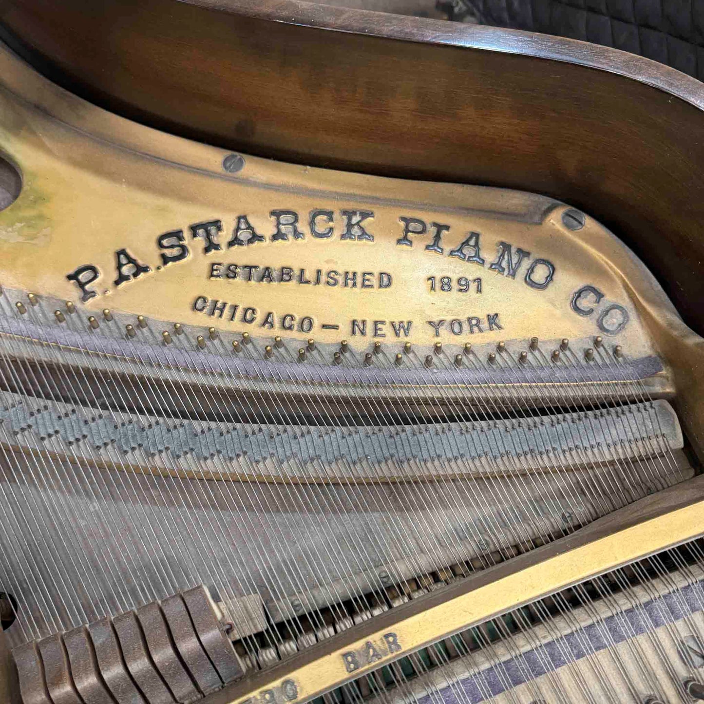 CURRENT SHOP WORK 1920 Starck 4'11" Wood Finish Baby Grand Piano
