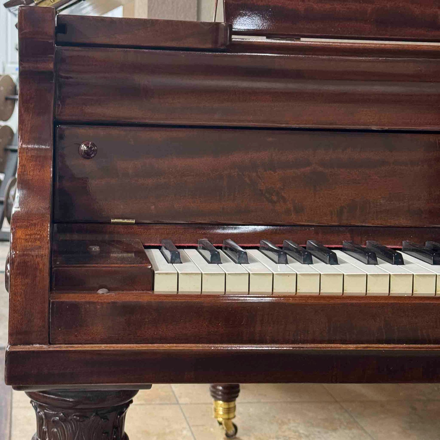SOLD 1907 Henry & Lindeman Polished Wood Finish Commissioned Grand Piano