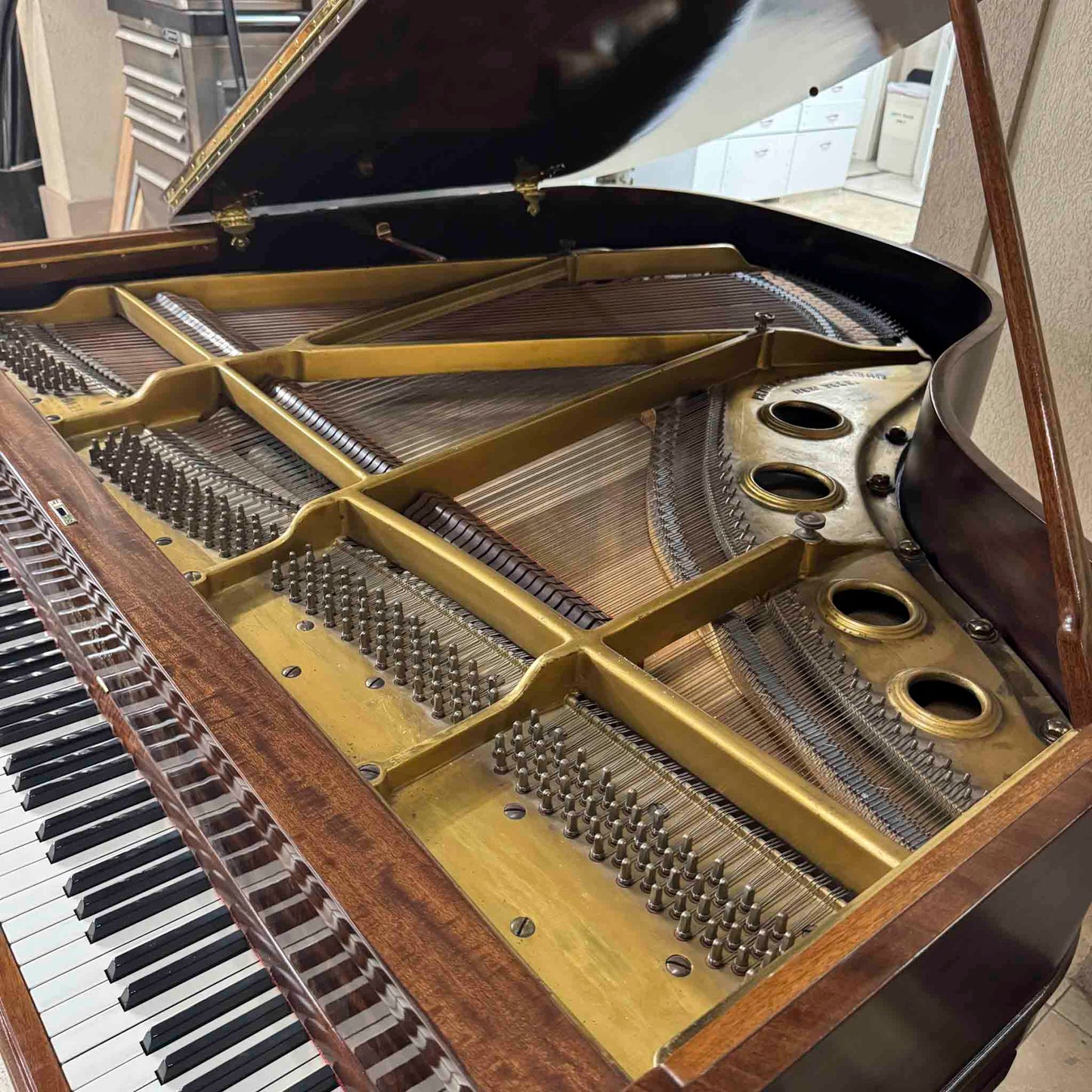 SOLD 1907 Henry & Lindeman Polished Wood Finish Commissioned Grand Piano