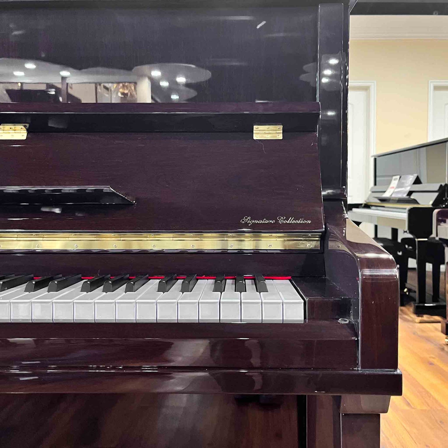 SOLD Hallet Davis 121 48" Polished Dark Walnut Upright Piano