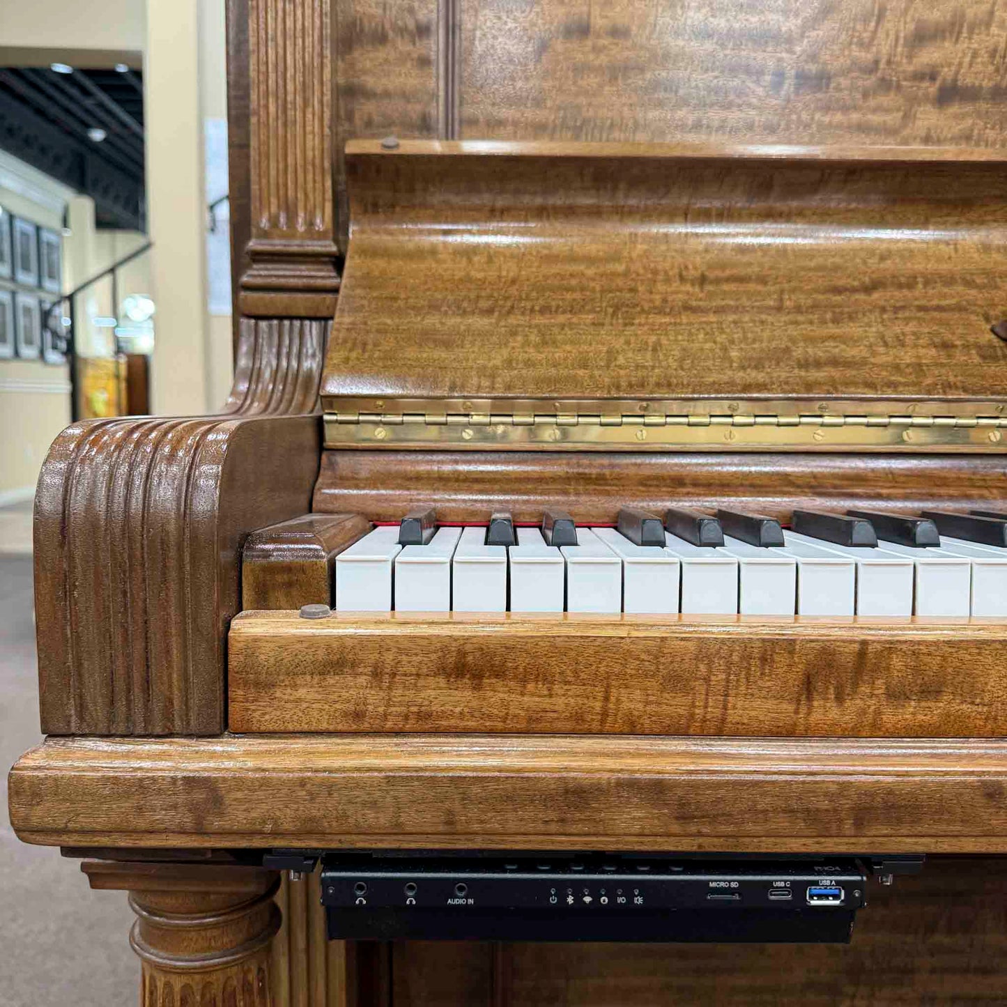 CURRENT SHOP WORK - 1908 Steinway Wood Finish Commissioned Upright Player Piano