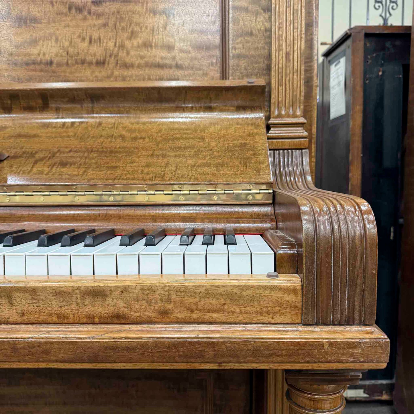 CURRENT SHOP WORK - 1908 Steinway Wood Finish Commissioned Upright Player Piano