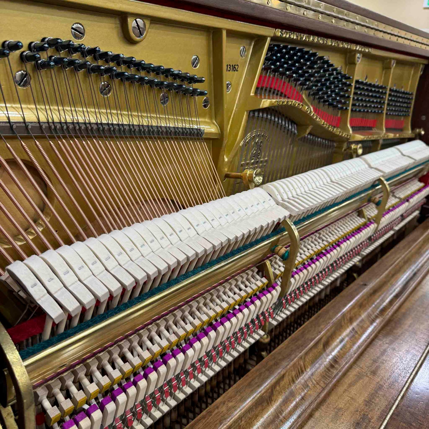 CURRENT SHOP WORK - 1908 Steinway Wood Finish Commissioned Upright Player Piano