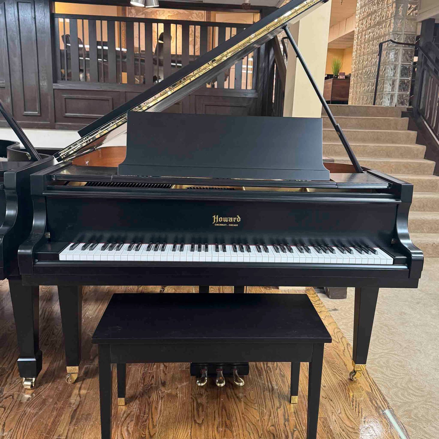 1969 Howard 5' Satin Black Baby Grand Piano