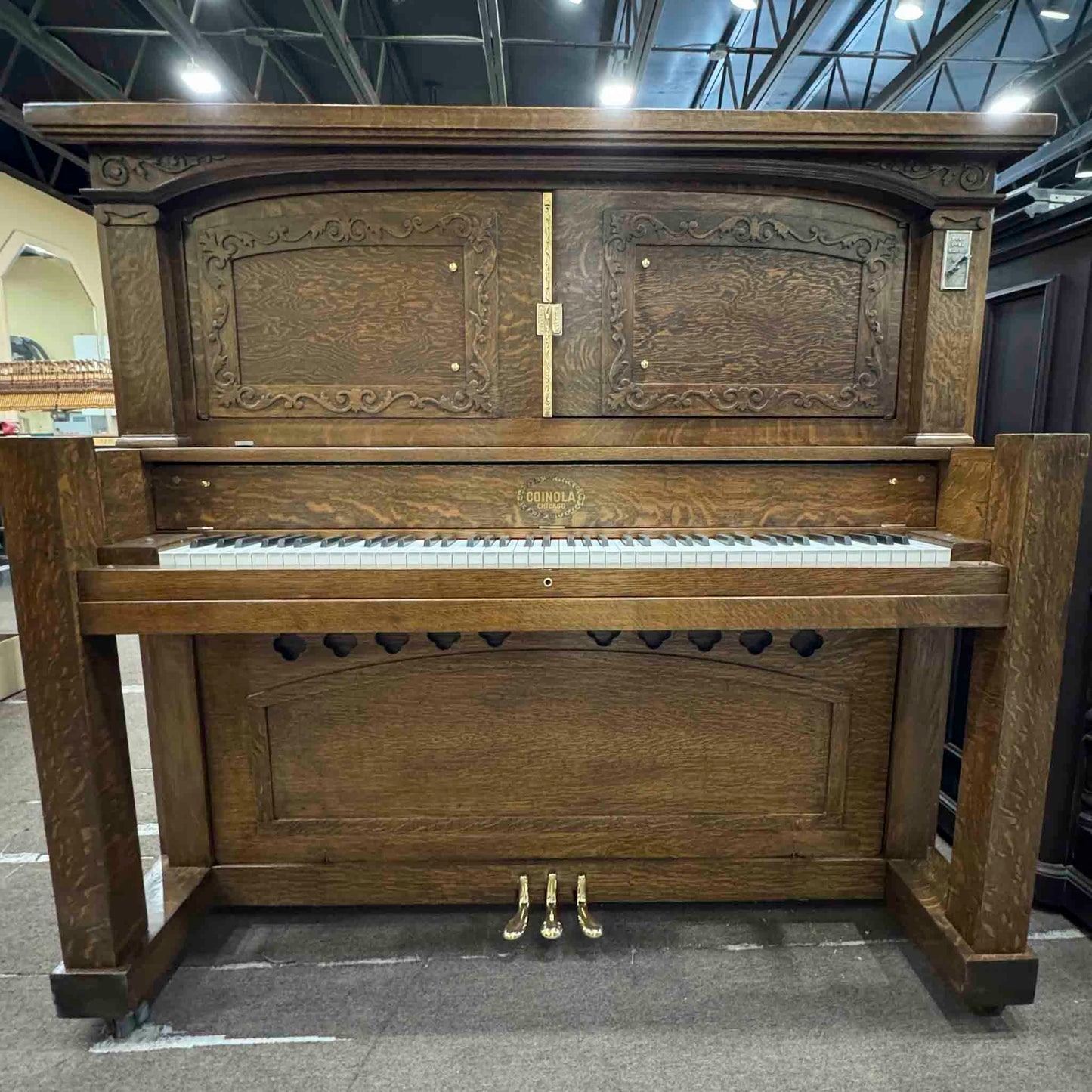 CURRENT SHOP WORK - 1920 Coinola Chicago Commissioned Upright Piano