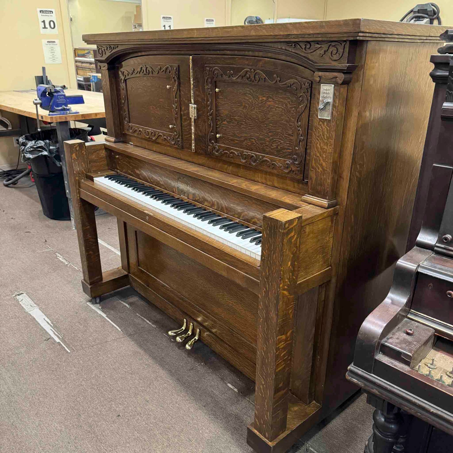 CURRENT SHOP WORK - 1920 Coinola Chicago Commissioned Upright Piano