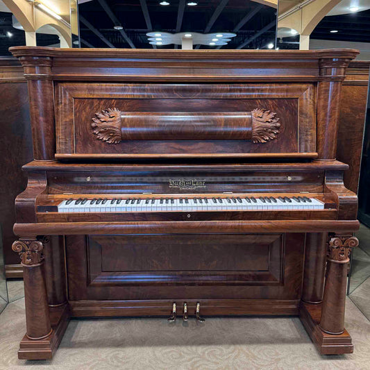 1901 Bush & Lane 58" Wood Finish Upright Piano With Self Playing System