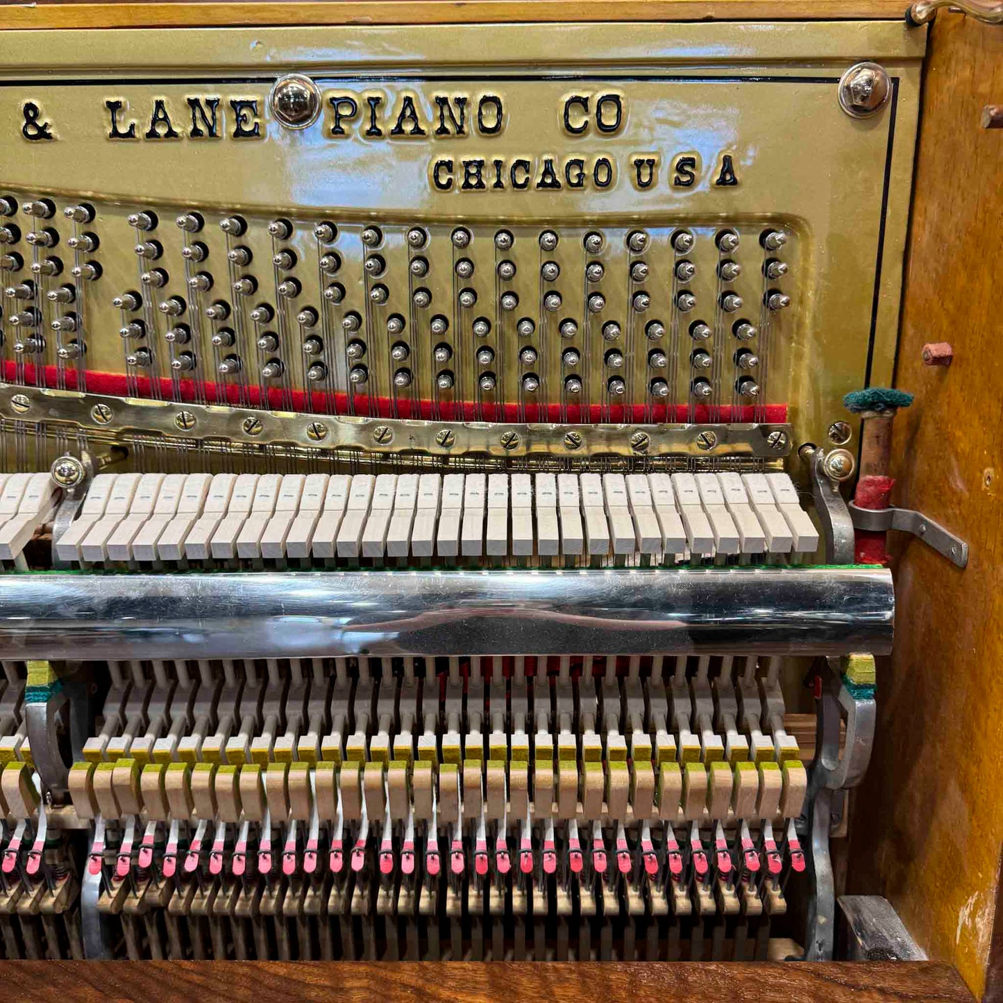 1901 Bush & Lane 58" Wood Finish Upright Piano With Self Playing System