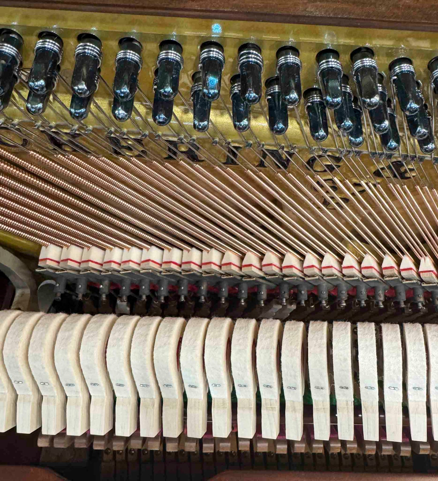 1890 Chickering Wood Finish Tall Upright Piano With Self Playing System
