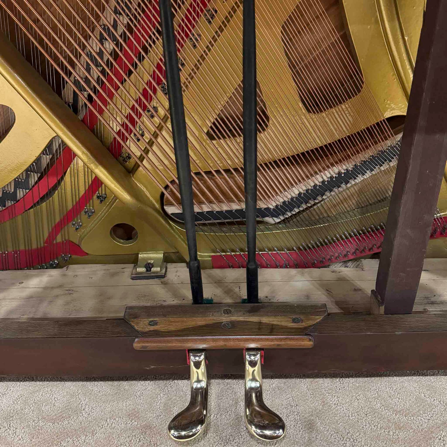 1890 Chickering Wood Finish Tall Upright Piano With Self Playing System