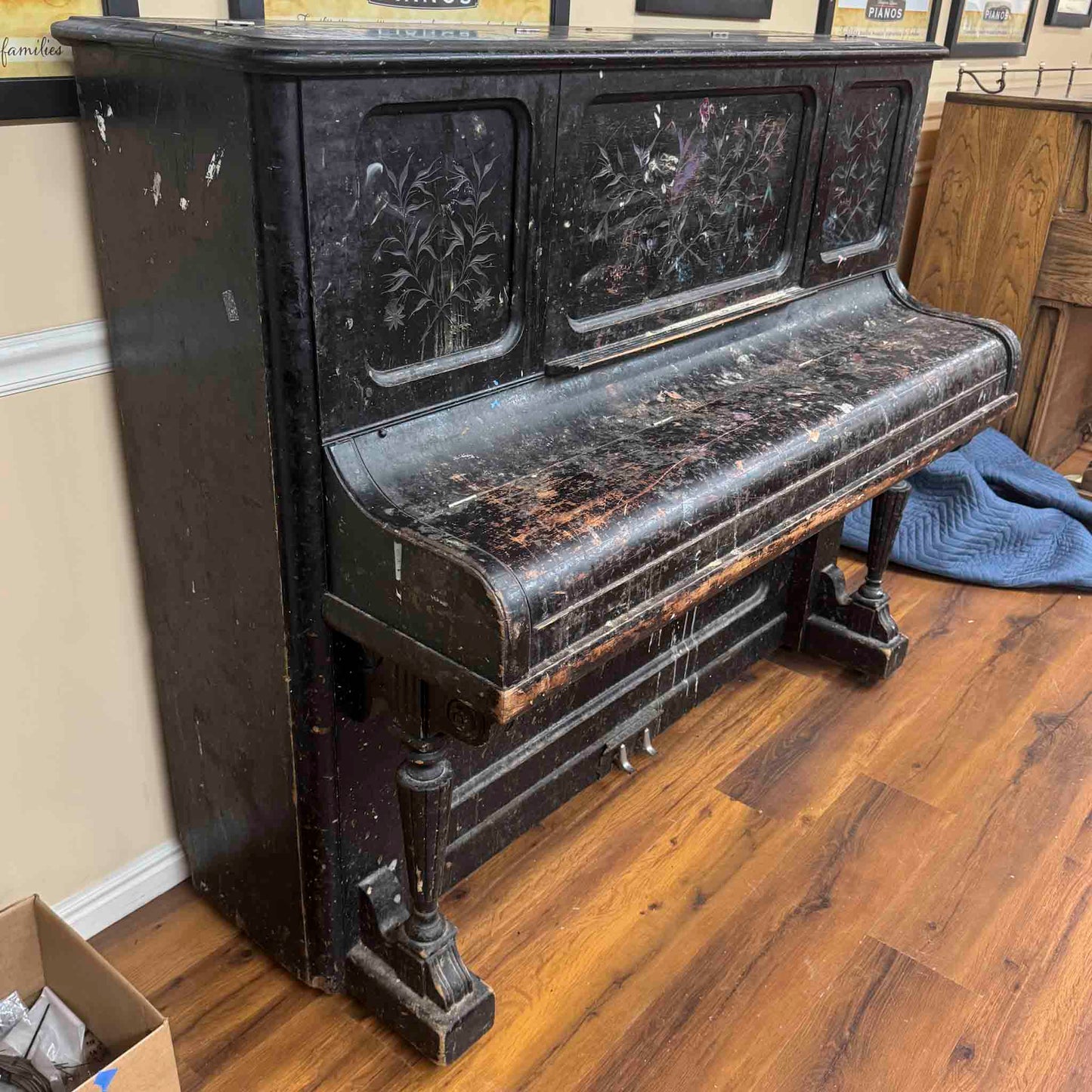 CURRENT SHOP WORK - 1892 Kimball Wood Finish 51" Commissioned Upright Piano