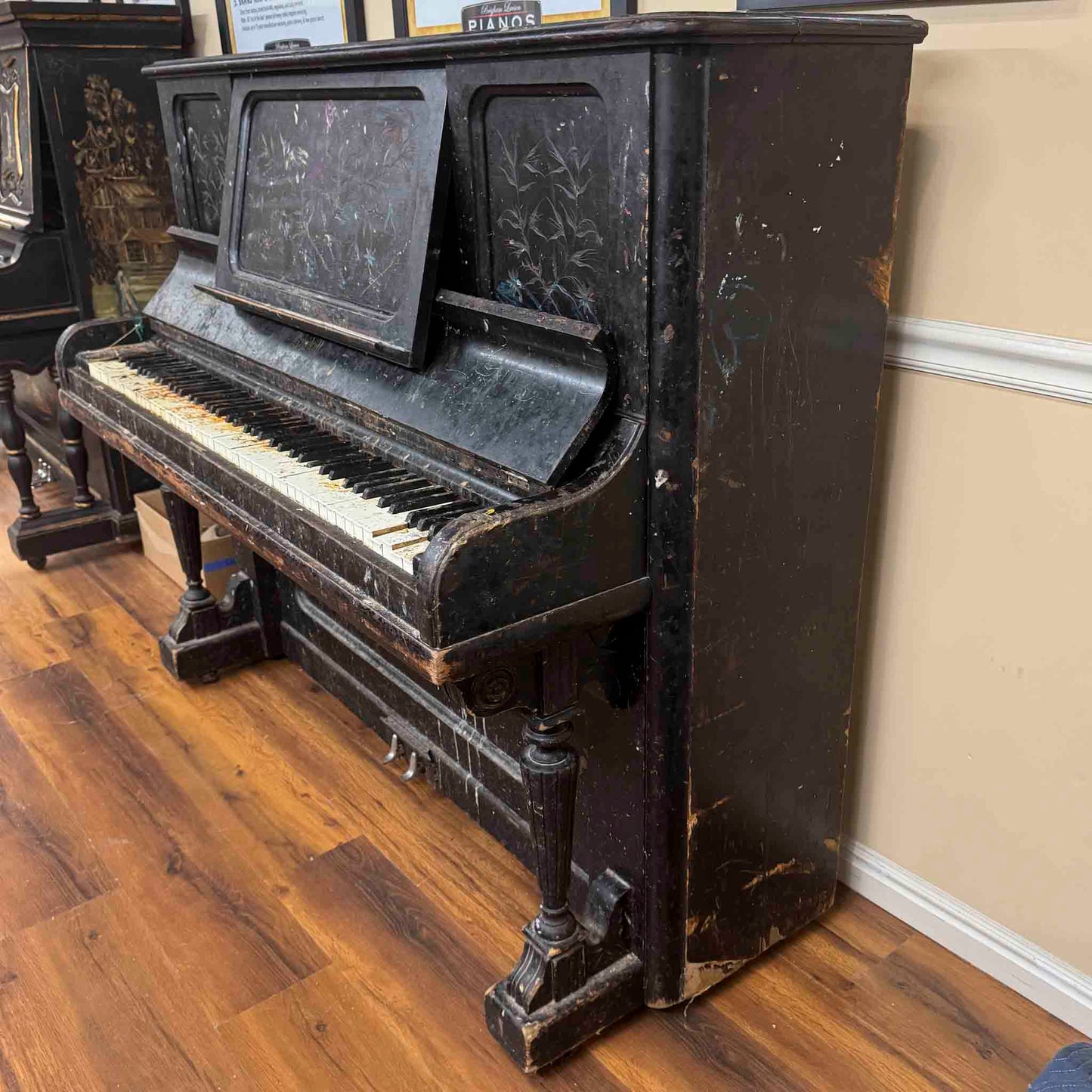 CURRENT SHOP WORK - 1892 Kimball Wood Finish 51" Commissioned Upright Piano