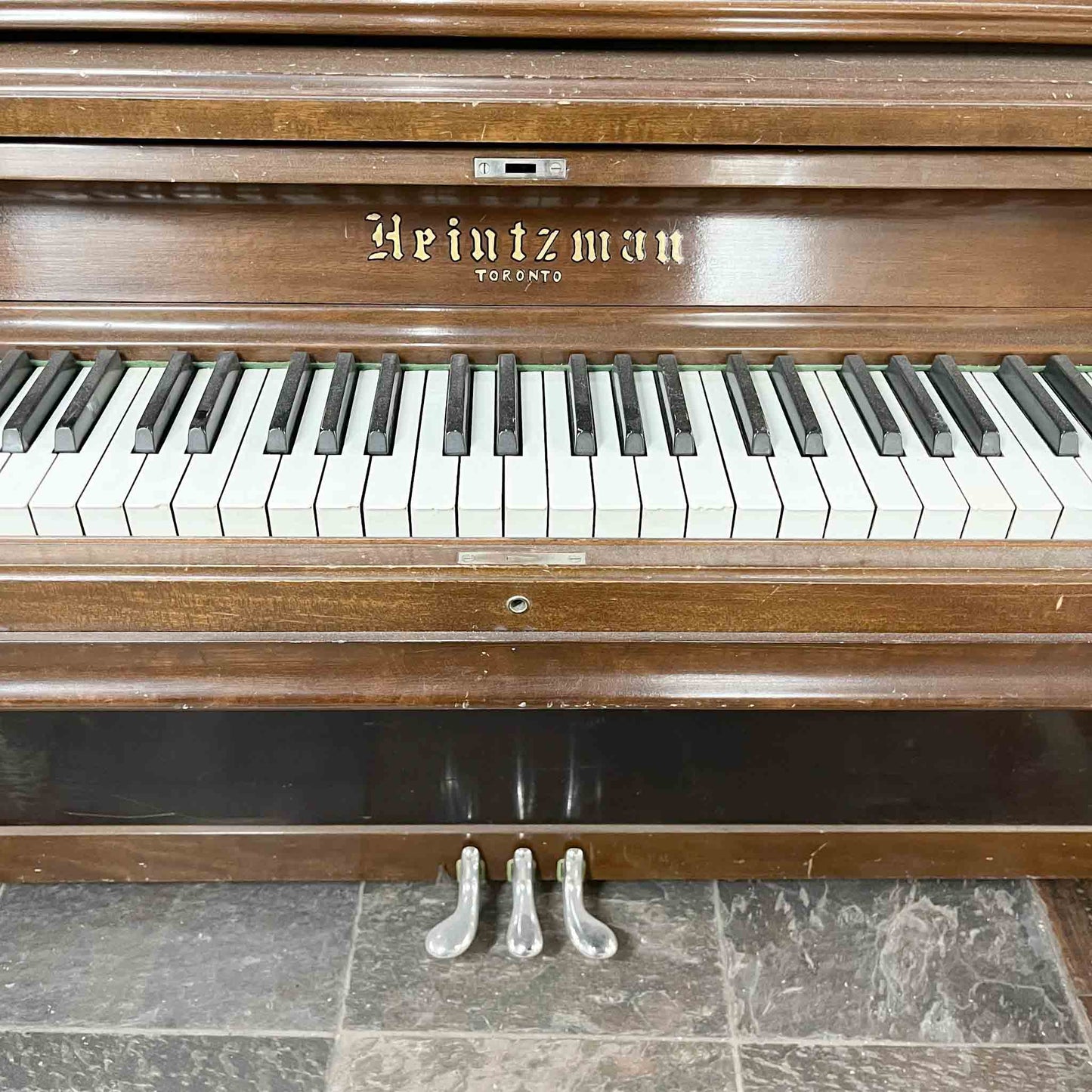 SOLD 1915 Heintzman 54" Wood Finish Commissioned Upright Piano