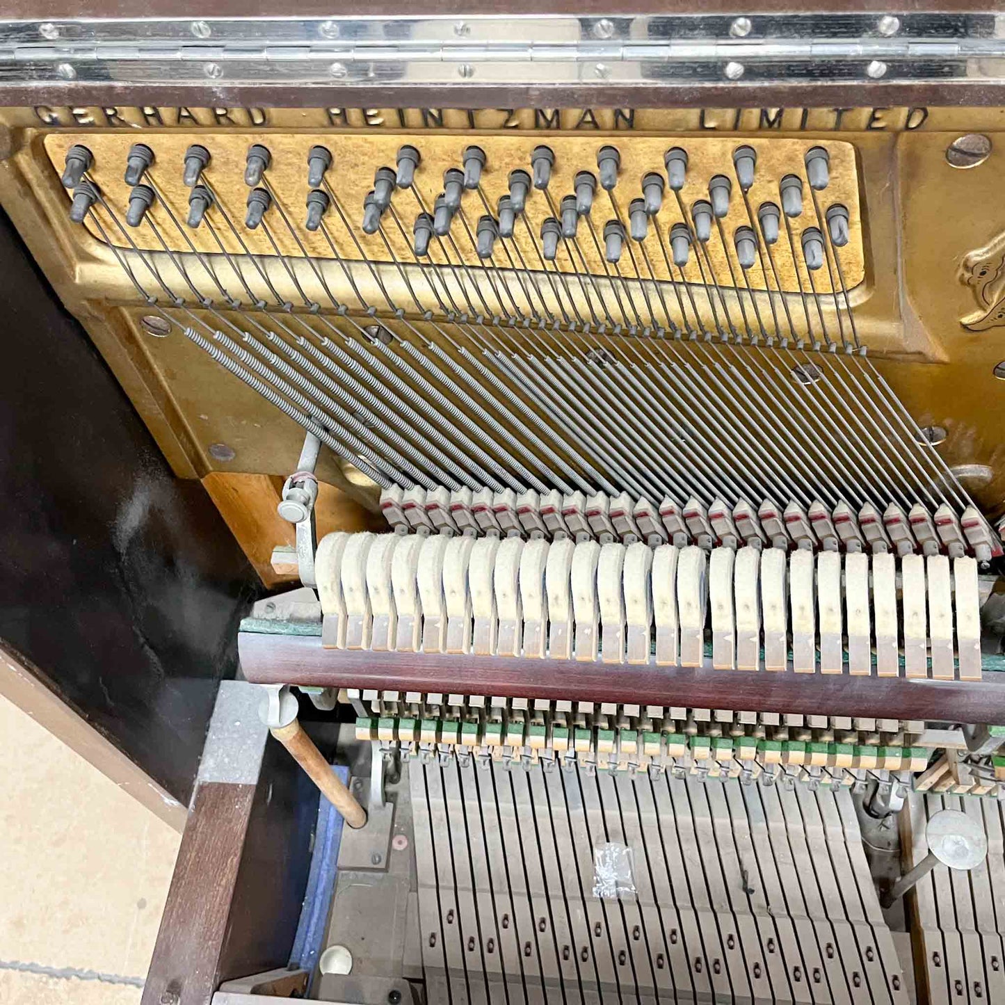 SOLD 1915 Heintzman 54" Wood Finish Commissioned Upright Piano