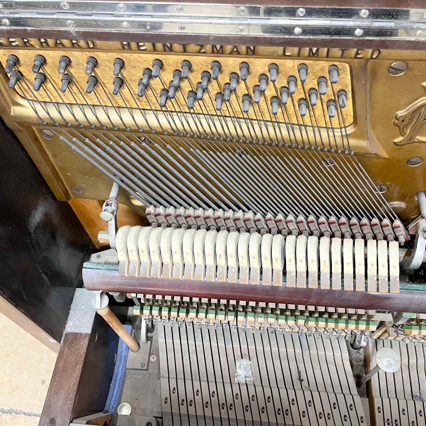 SOLD 1915 Heintzman 54" Wood Finish Commissioned Upright Piano