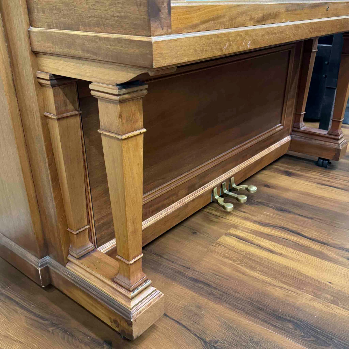 CURRENT SHOP WORK - 1911 Henry F. Miller 55" Wood Finish Commissioned Upright Piano