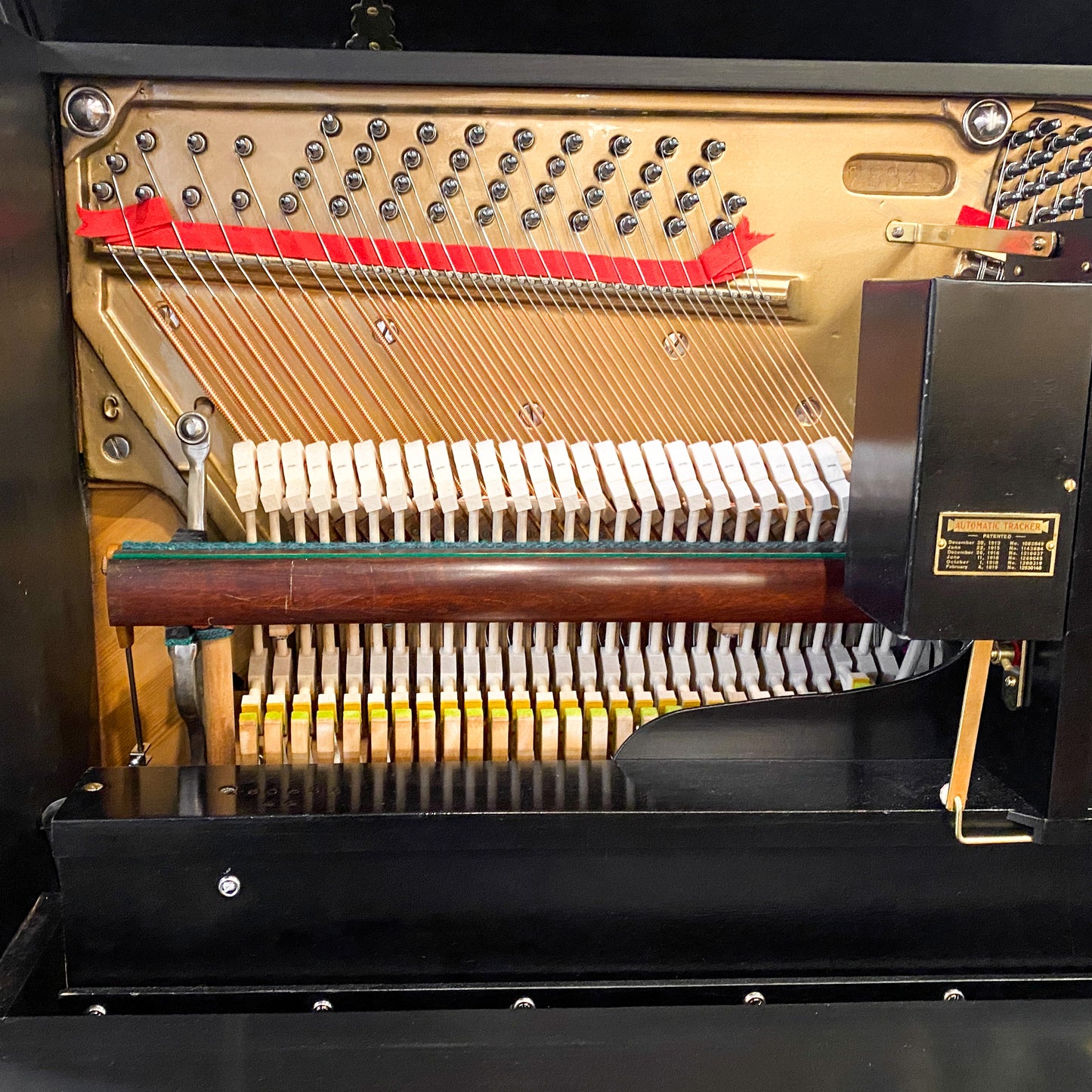 SOLD 1923 Conway Satin Black Commissioned Upright Vintage Player Piano