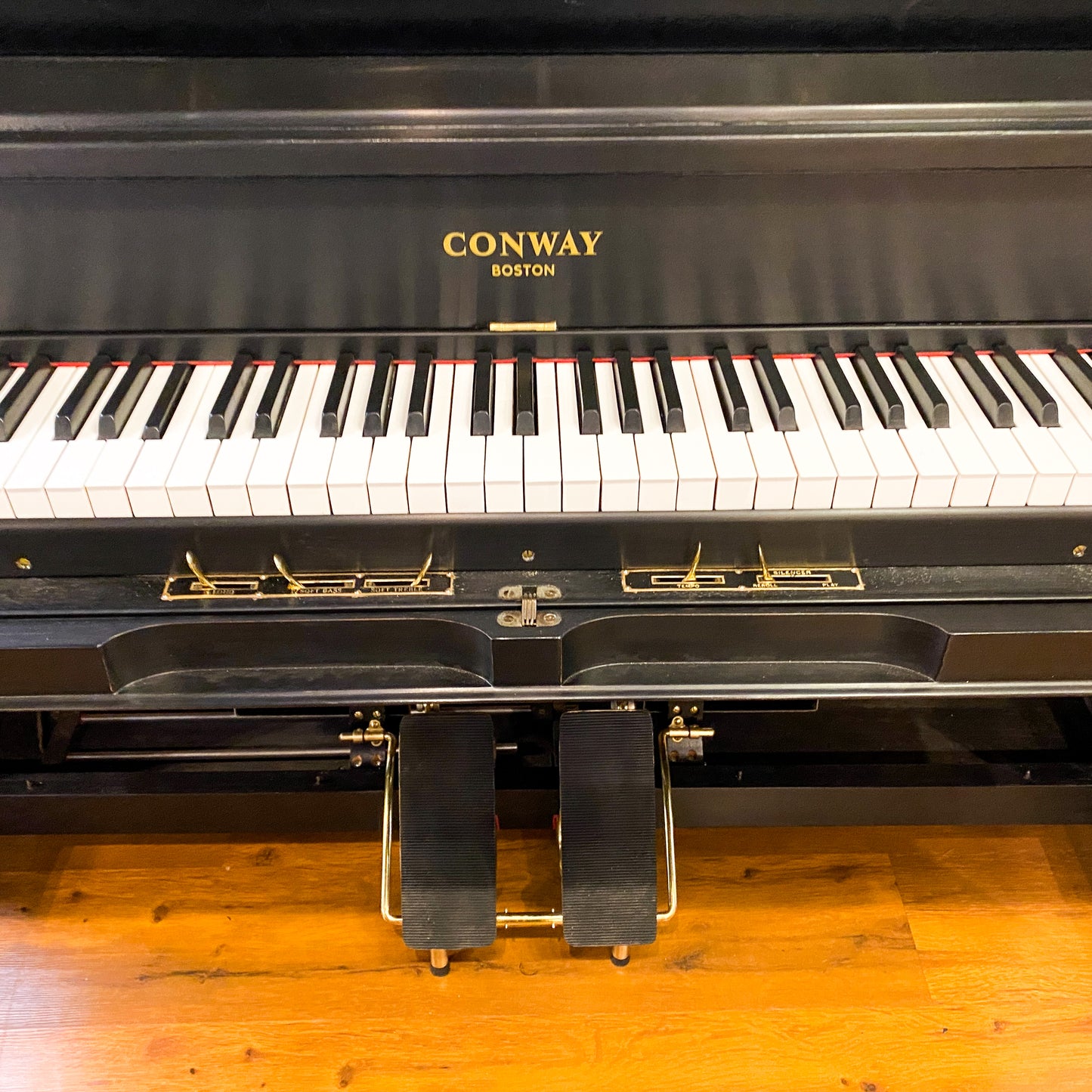 SOLD 1923 Conway Satin Black Commissioned Upright Vintage Player Piano