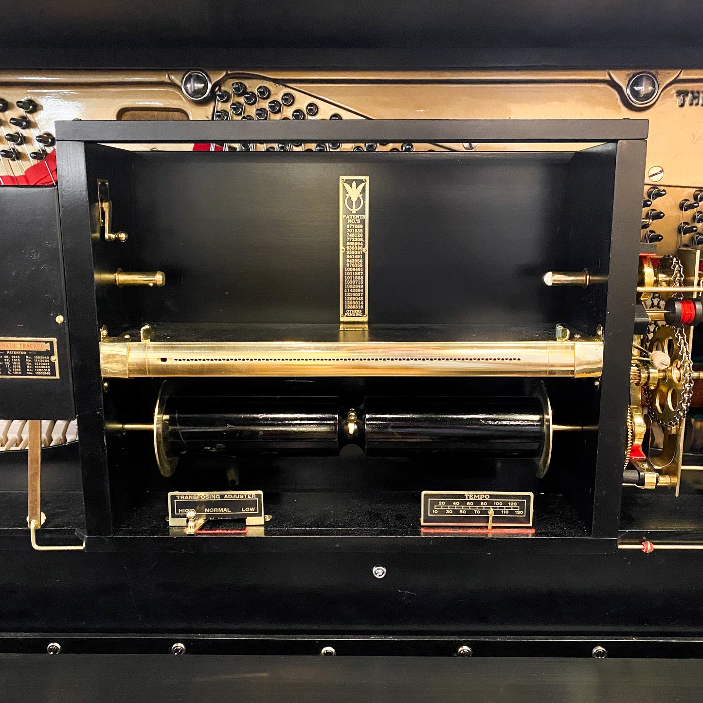 SOLD 1923 Conway Satin Black Commissioned Upright Vintage Player Piano