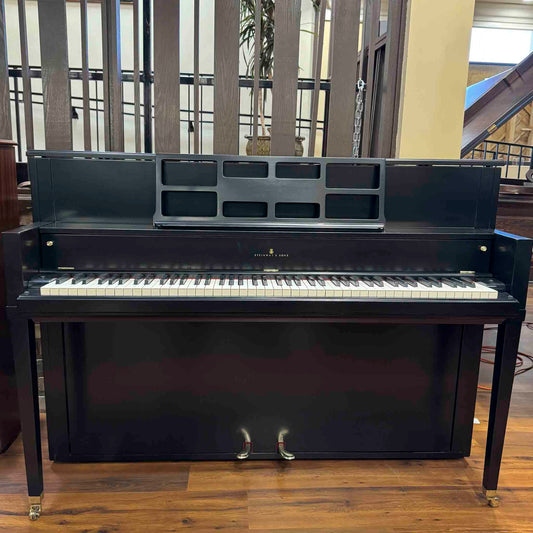 1976 Steinway & Sons 44" Black Satin Finish Console Piano