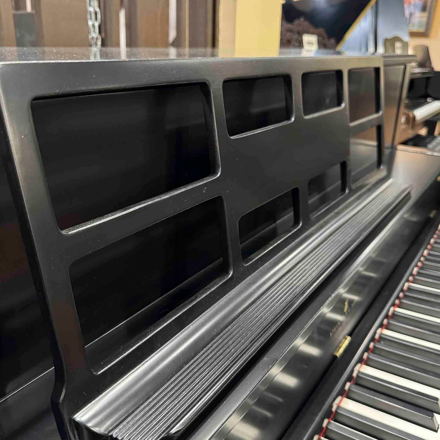 1976 Steinway & Sons 44" Black Satin Finish Console Piano