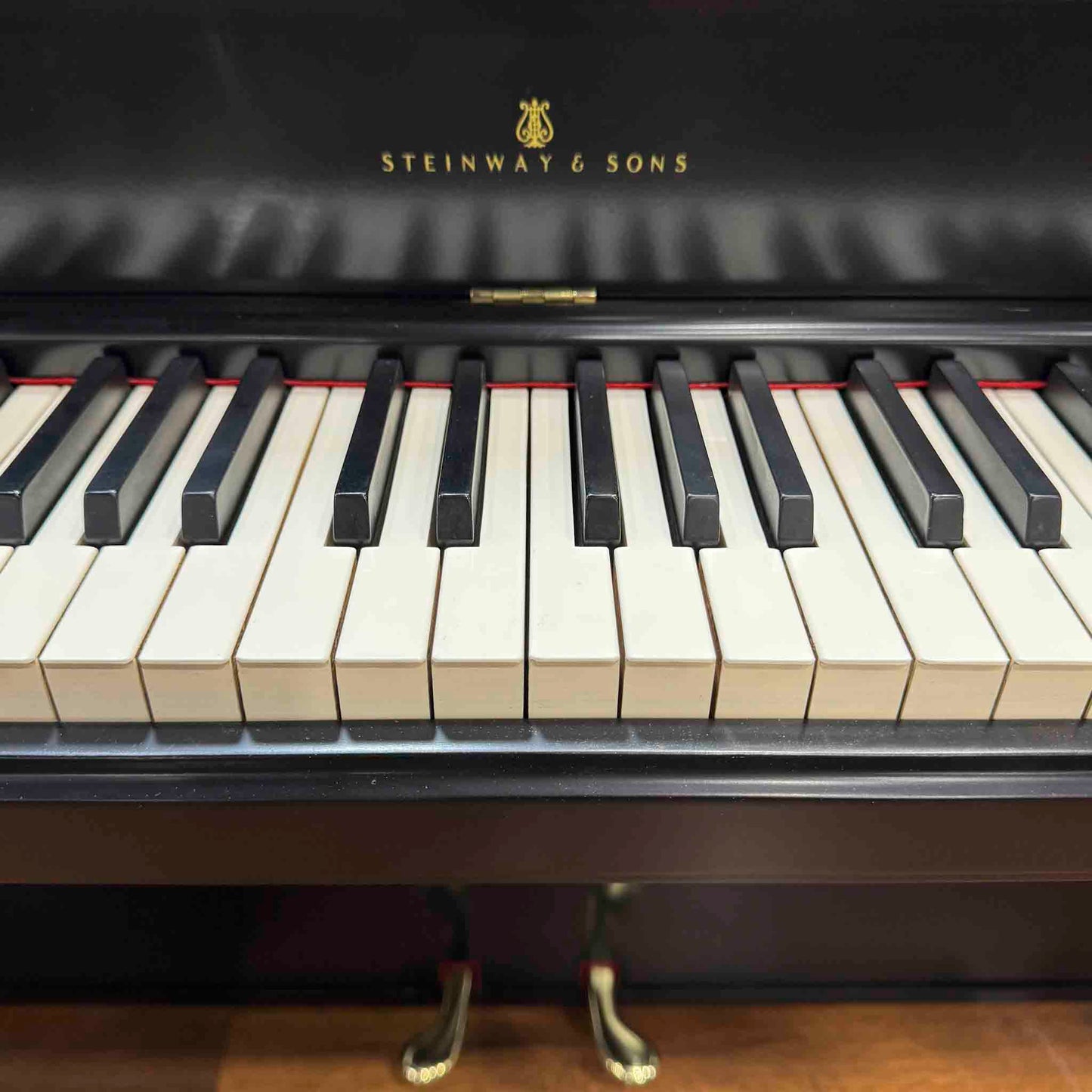 1976 Steinway & Sons 44" Black Satin Finish Console Piano