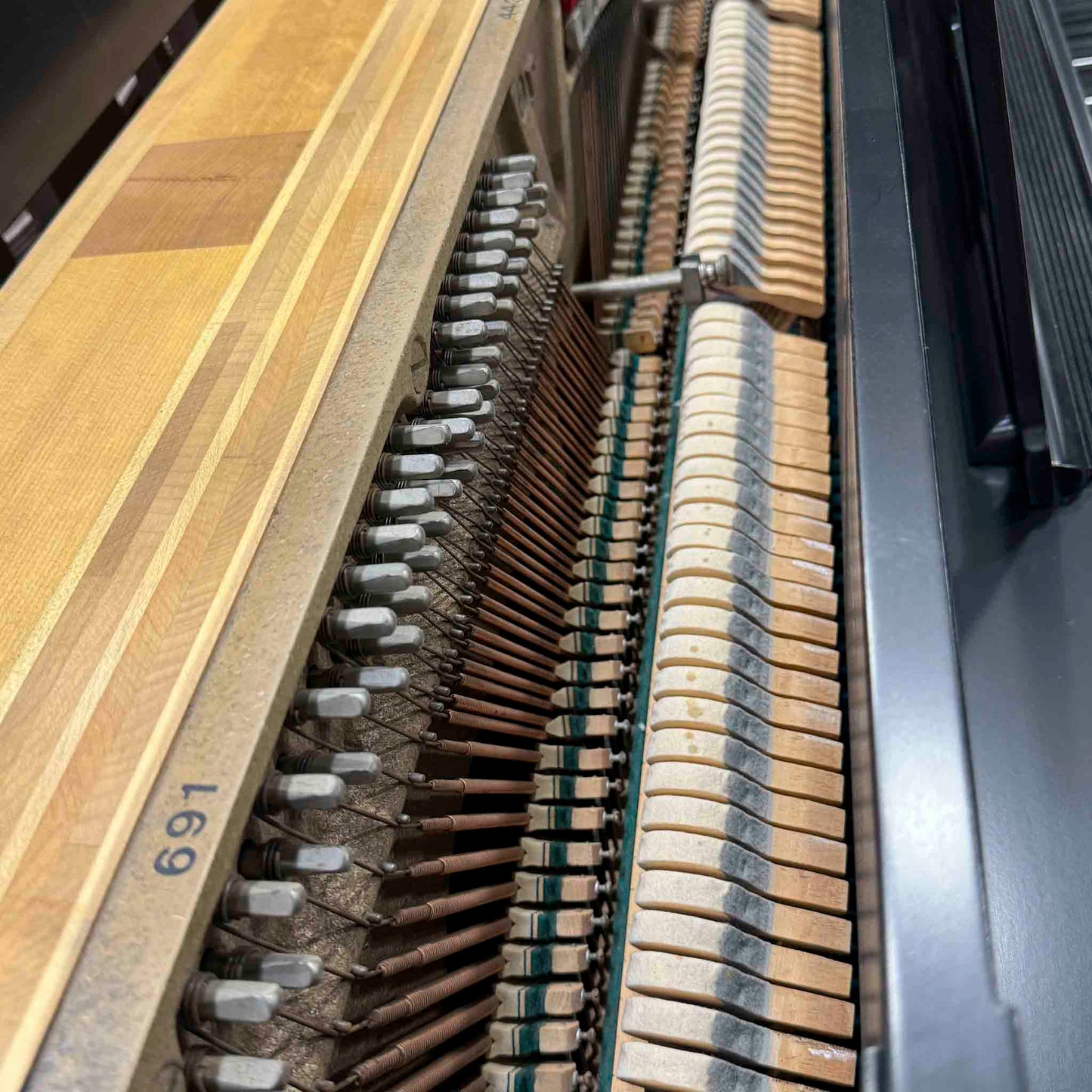 1976 Steinway & Sons 44" Black Satin Finish Console Piano