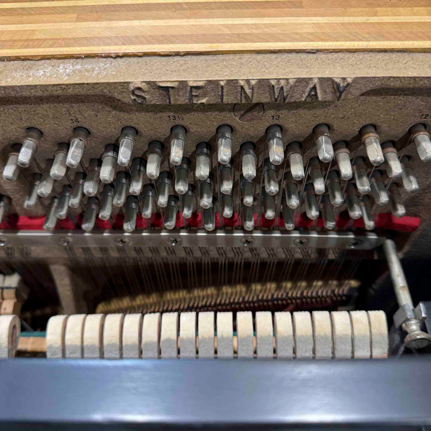 1976 Steinway & Sons 44" Black Satin Finish Console Piano
