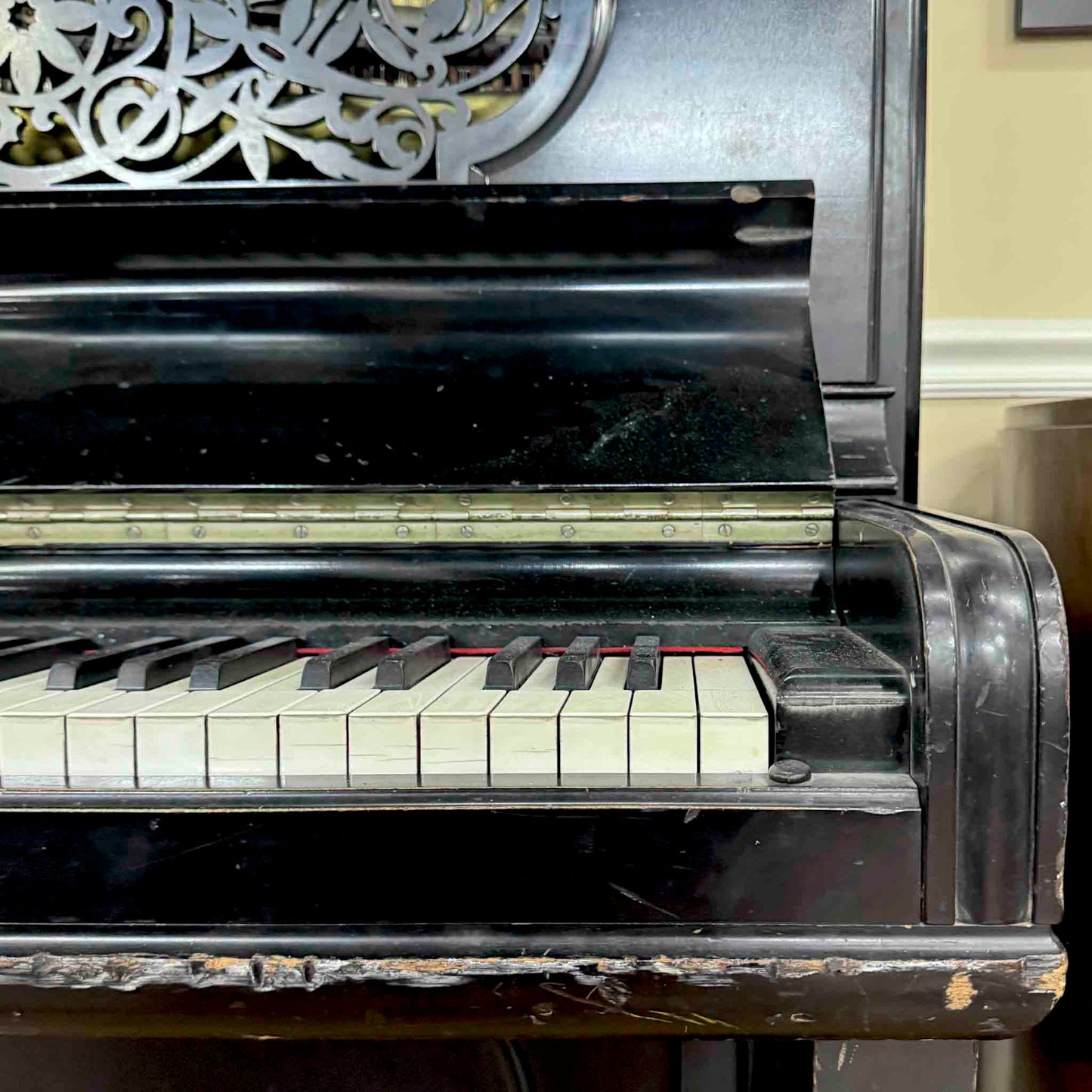CURRENT SHOP WORK 1889 Steinway 53" Satin Black Commissioned Upright Piano