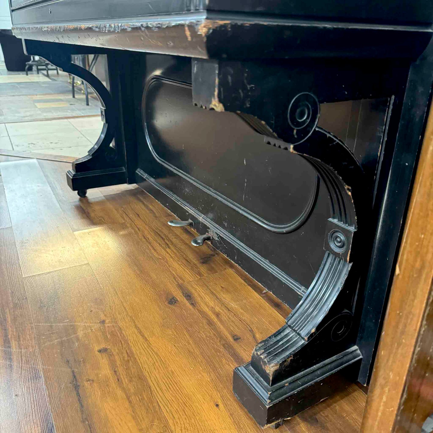 CURRENT SHOP WORK 1889 Steinway 53" Satin Black Commissioned Upright Piano