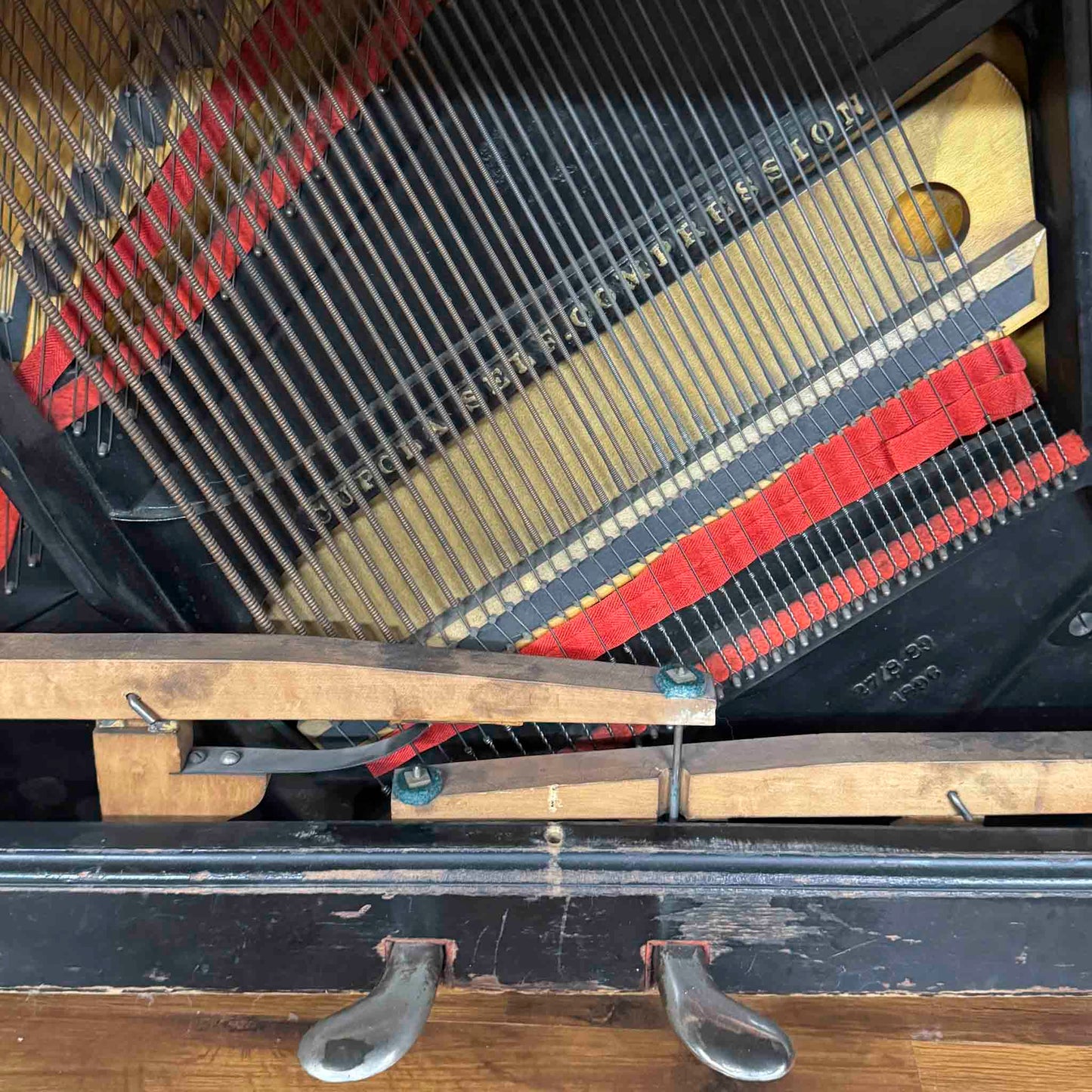 CURRENT SHOP WORK 1889 Steinway 53" Satin Black Commissioned Upright Piano