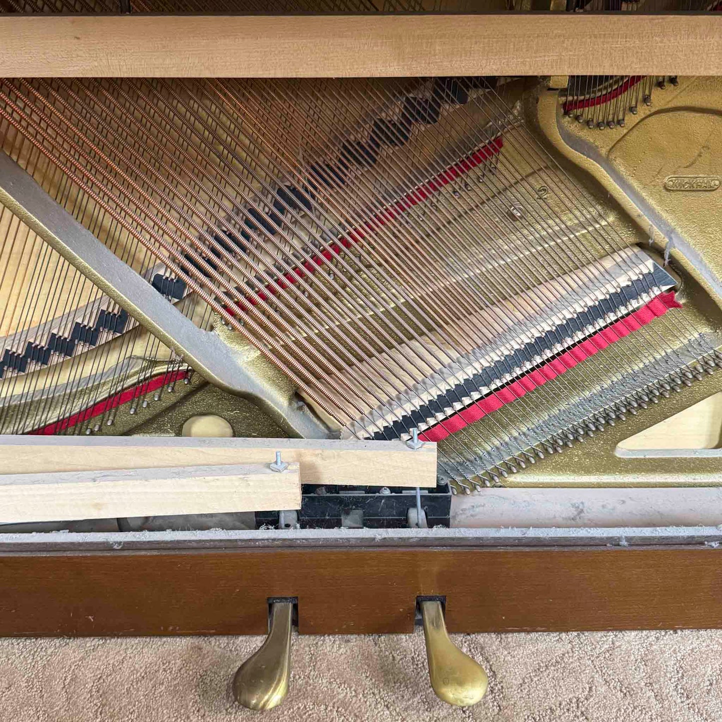 AVAILABLE TO RESTORE: CALL FOR CUSTOM PRICING - 1982 Wurlitzer P-137 37" Walnut Wood Finish Spinet Piano