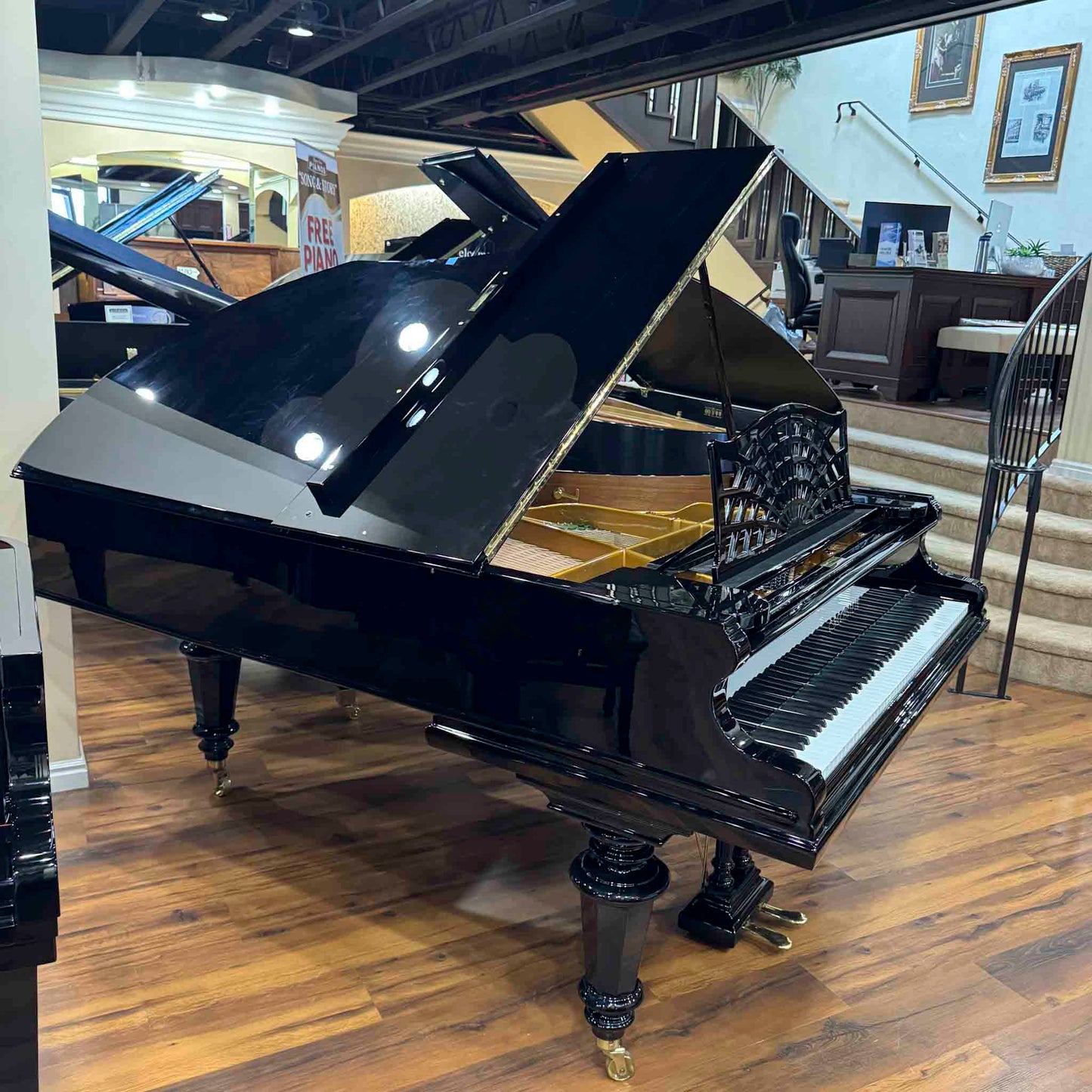 1908 Bechstein V-202 6'7" Polished Black Grand Piano