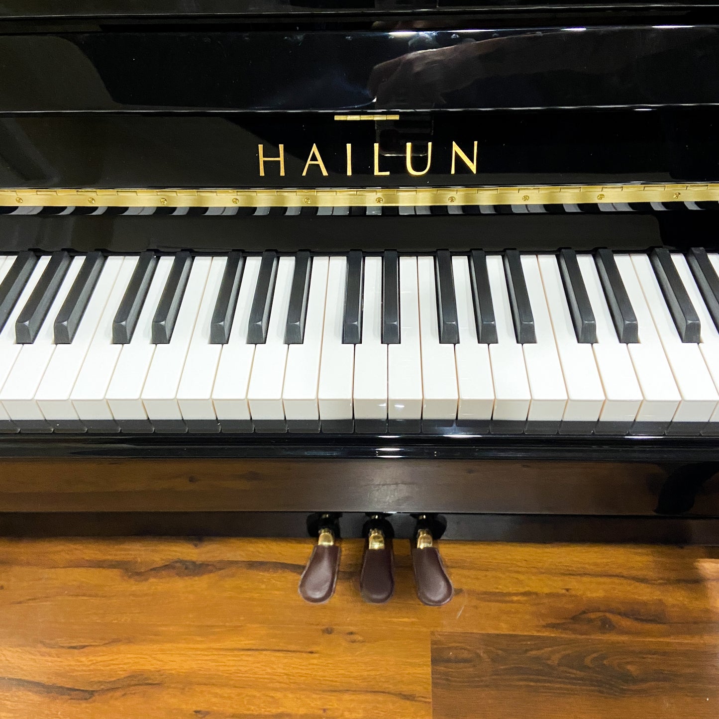 SOLD Hailun 5P 50" Polished Black Upright Piano