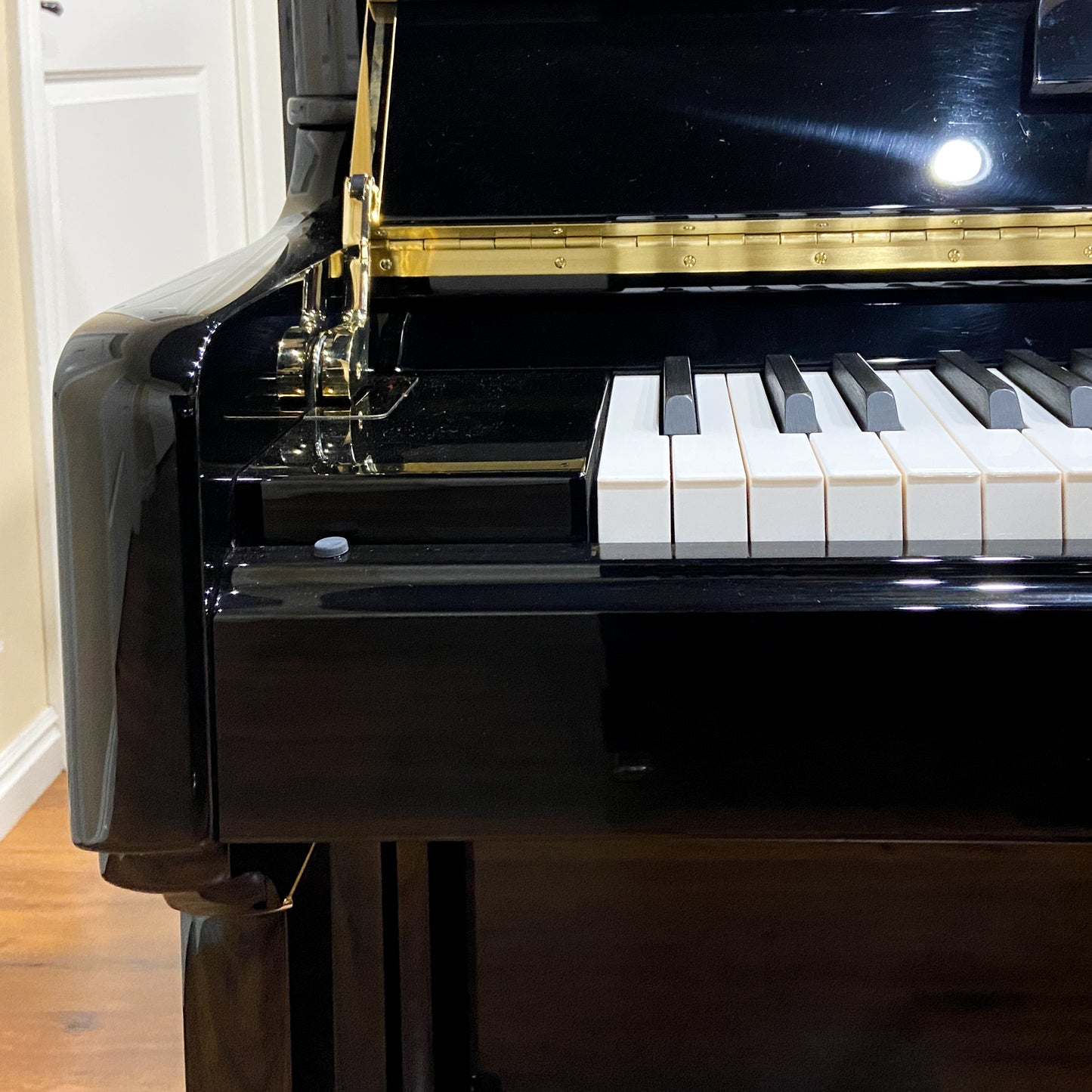 SOLD Hailun 5P 50" Polished Black Upright Piano