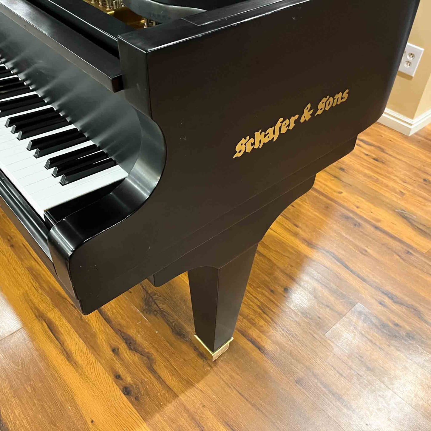 1990 Schafer & Sons G-5A 6'9" Satin Black Grand Piano