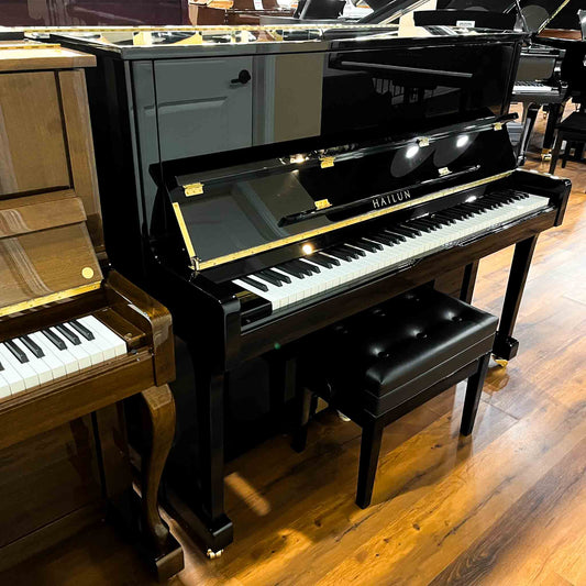 SOLD Hailun 121 48" Polished Black Upright Piano
