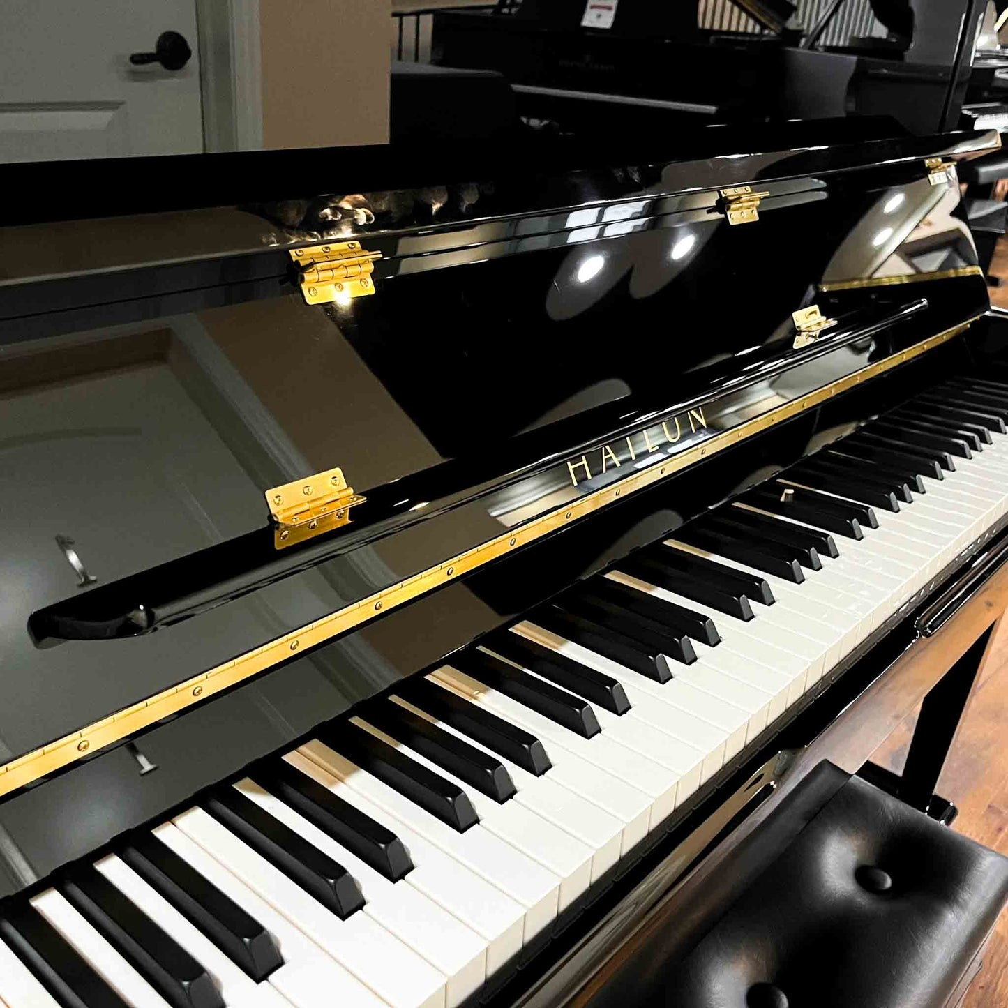 SOLD Hailun 121 48" Polished Black Upright Piano