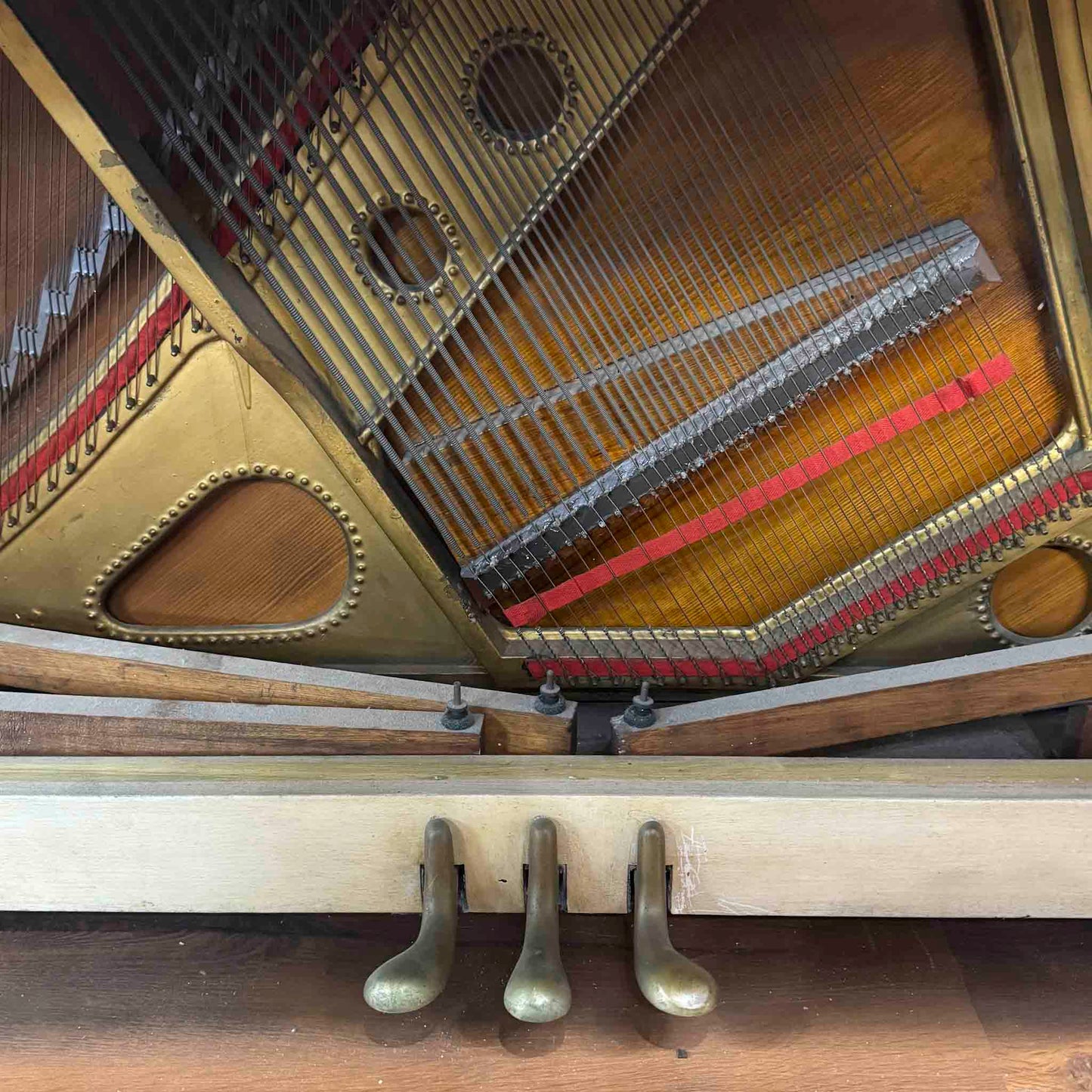 CURRENT SHOP WORK 1907 Lester 58" Wood Finish Commissioned Upright Piano