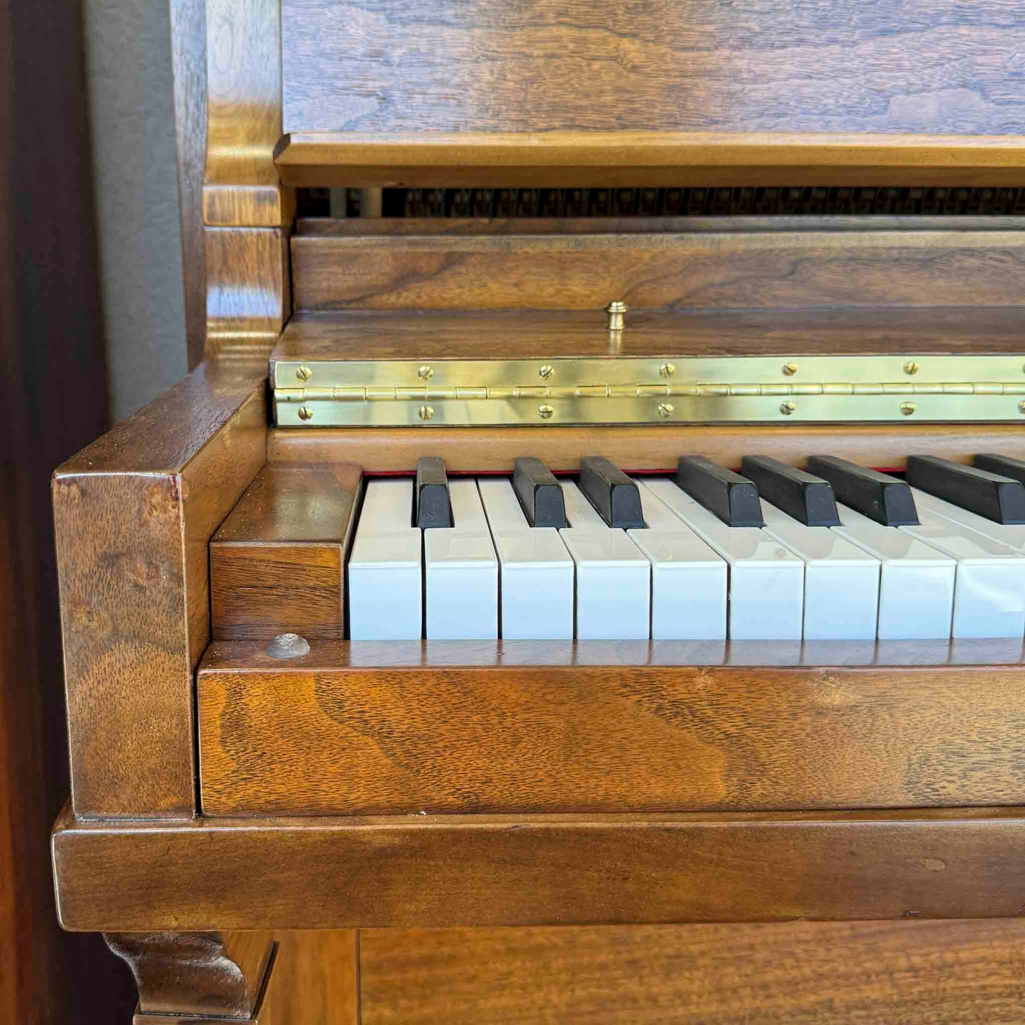 CURRENT SHOP WORK - 1924 Brinkerhoff 49" Wood Finish Commissioned Upright Piano