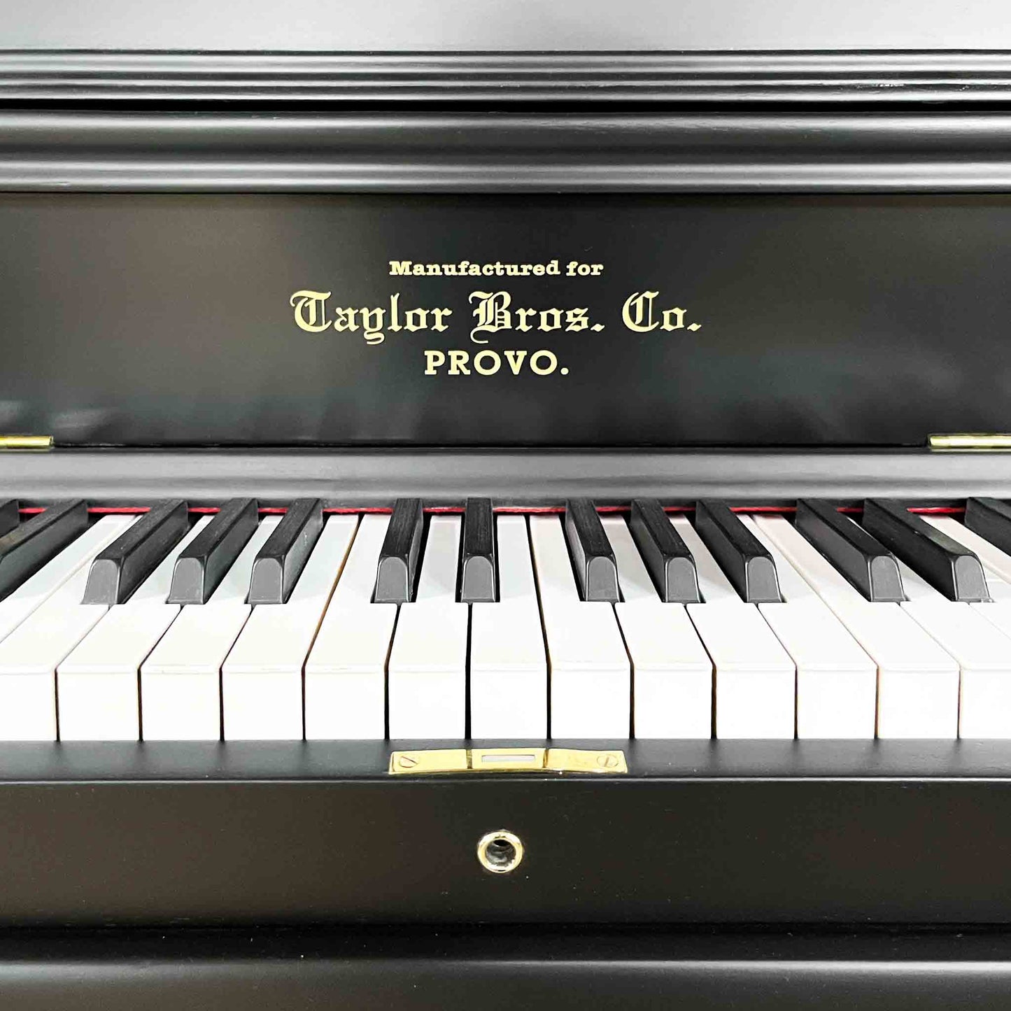 SOLD Taylor Bros. Co. Commissioned Satin Black Upright Piano